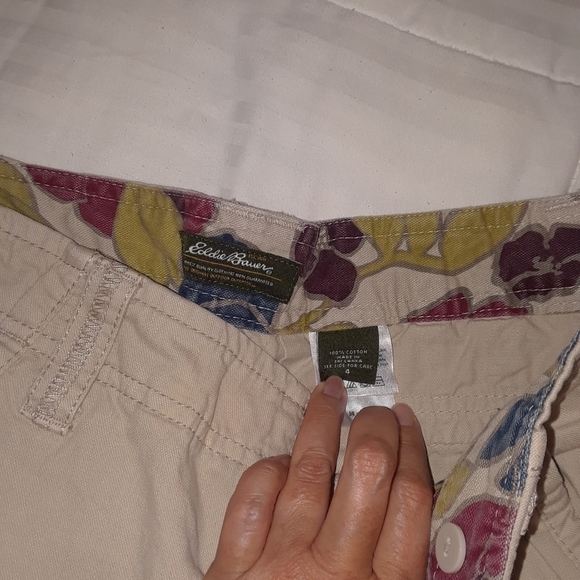 EDDIE Bauer 100% Cotton Tan Pants Size 4 - Picture 2 of 7